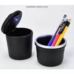 LED-es autós hamutartó fekete 