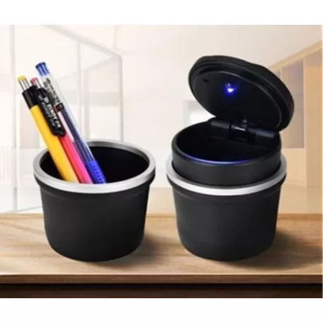 LED-es autós hamutartó fekete 