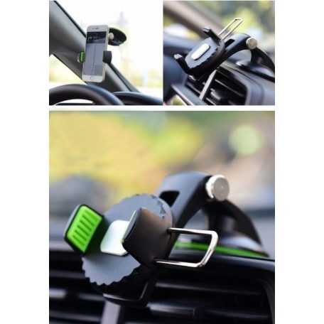 Autós mobiltelefon tartó 360°-ban forgatható