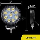 MUNKALÁMPA 9 LEDES 27W KEREK 1dbos