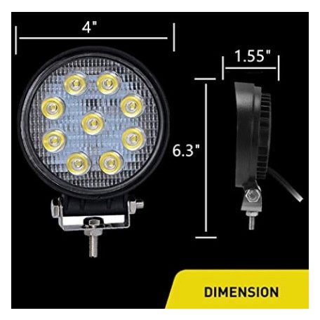 MUNKALÁMPA 9 LEDES 27W KEREK 1dbos