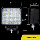 MUNKALÁMPA 16 LEDES 48W KOCKA 1dbos