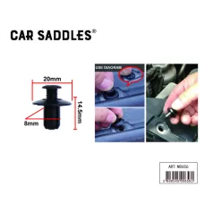 Autó Patent, Műanyag Szegecs fekete 20dbos