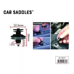 Autó Patent, Műanyag Szegecs fekete 20dbos