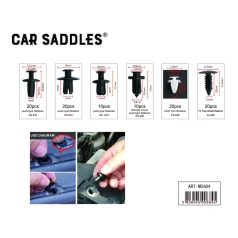 Autó Patent, Műanyag Szegecs fekete,fehér 100db/doboz