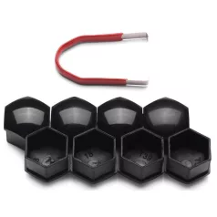   Kerékcsavar kupak 17＃fekete 20dbos + 1db eltávolító fogó