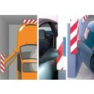 Garázs protektor piros+fehér