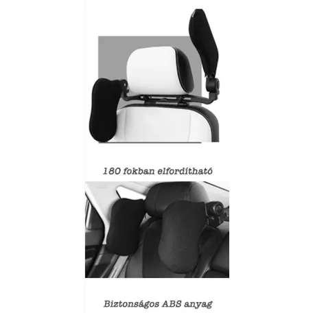 Ergonómikus autó fej és nyaktámla fekete