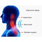 Ergonómikus autó fej és nyaktámla fekete