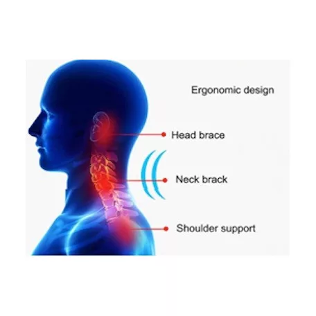 Ergonómikus autó fej és nyaktámla fekete
