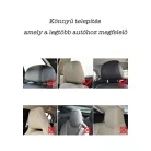 Ergonómikus autó fej és nyaktámla fekete